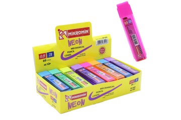 Mikro Kurşun Kalem Ucu kısa Min 60 mm Neon 0.9 MM M-602