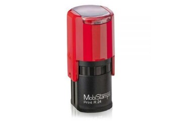 Mobi Stamps Yuvarlak Kaşe Printer Otomatik 24 MM Kırmızı-Mavi-Siyah R 24