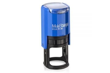 Mobi Stamps Yuvarlak Kaşe Printer Otomatik 30 MM Kırmızı-Mavi-Siyah R30