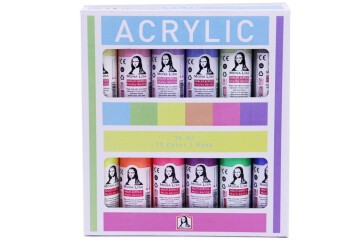 Mona Lisa Akrilik Boya 12x70 ML Set (Chalk+Neon)