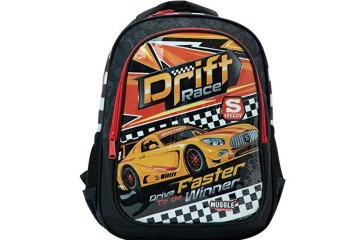 Muggle Okul Çantası Drift Car Siyah Mu-9475