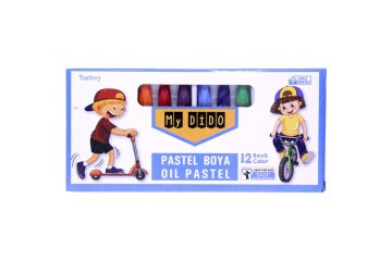 My Dido Pastel Boya Karton Kutu Köşeli 12 Renk MY622