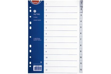 Noki Seperatör 1-12 Rakamlı Plastik A4 59212