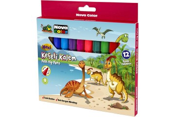 Nova Color Keçeli Kalem 12 Li Maxi NC-873