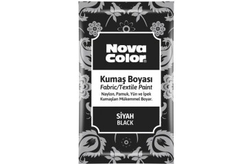 Nova Color Kumaş Boyası Toz 12 GR Siyah Nc-904