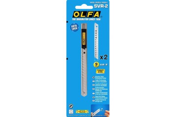 Olfa Maket Bıçağı Dar Otomatik Kilitlemeli Metal Gövde Yedek Bıçaklı SVR-2