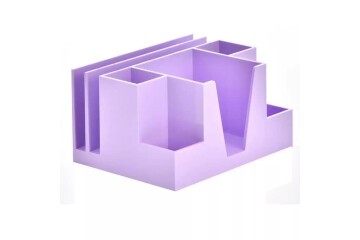 Ops Masa Seti Kalemlik-Organizer Pastel Mor KLM 207