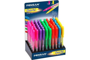 Pensan Tükenmez Kalem Jel Pvc 1.0 MM Neon 60 LI Stand 2290