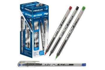 Pensan Tükenmez Kalem My-Tech 0.7 MM İğne Uç Kırmızı 2240