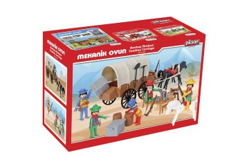 Pilsan Oyuncak Mini Mekanik Serisi: 2 Kovboy Arabası 04003