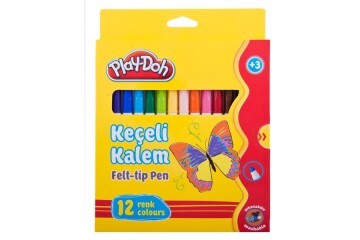 Play-Doh Keçeli Kalem Karton Kutu 5 MM 12 Renk PLAY-KE007