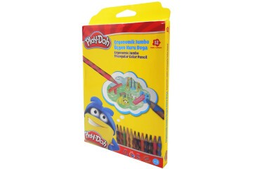 Play-Doh Kuru Boya Jumbo Oluklu 12 Renk PLAY-KU027