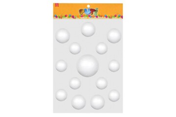 Puti Köpük Top  6,5 Cm 1Ad, 5Cm 4Ad, 3Cm 8Ad Karışık