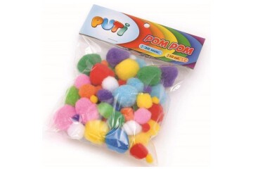 Puti Pon Pon Karışık 10-20-30 MM 00251