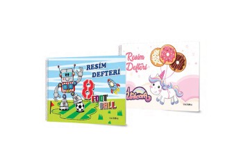 Çınar Resim Defteri Spiralli Plastik Kapak 17x24 25 YP 330008