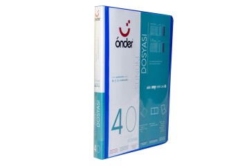 Önder Katalog (Sunum) Dosyası Ön Cepli PP 40 Lı Mavi 1240-1