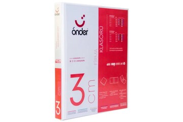 Önder Sunum Klasörü 2 Halkalı 30 MM A4 Beyaz 2003-5