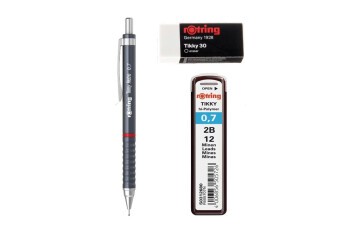Rotring Okul Seti Tikky Retro 0.7+Min Silgi Hediyeli Gri