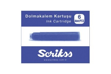 Scrikss Dolma Kalem Kartuşu 6 LI Mavi