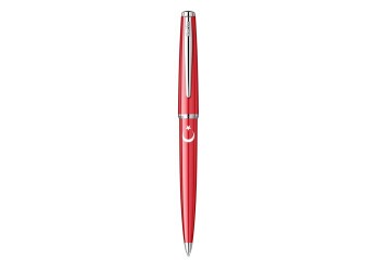 Scrikss Tükenmez Kalem 33 Kırmızı Ay Yıldız Baskılı Şeffaf