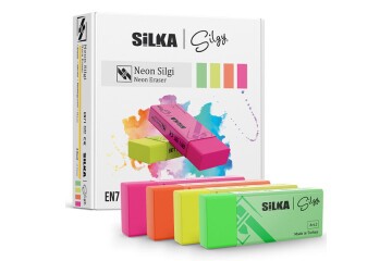 Silka Öğrenci Silgisi Neon 4 Renk 30 LU Art.23