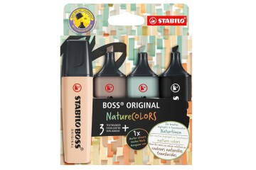 Stabilo Fosforlu Kalem Boss Naturecolors 4er S-M-G-B 70/4-2-5
