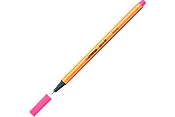 Stabilo Keçe Uçlu İnce Kalem 88 Point 0.4 MM Fosforlu Kırmızı 88/040
