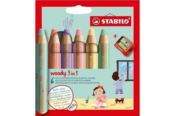 Stabilo Woody 3in1 Pastel 6 Lı+Kalemtırş