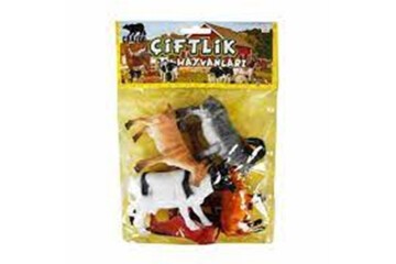 Sunman Oyuncak Çiftlik Hayvanları Poşetli Hayvan Oyun Seti Orta Boy