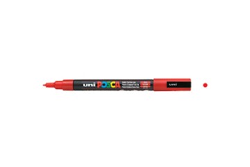 Uni-Ball Markör Boyama Posca Su Bazlı Poster 0.9-1.3 MM Kırmızı PC-3M