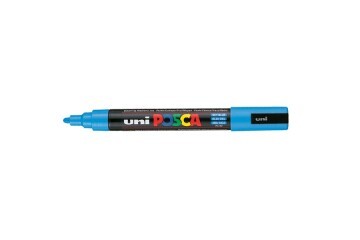 Uni-Ball Markör Boyama Posca Su Bazlı Poster 1.8-2.5 MM Gök Mavi PC-5M