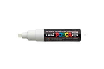 Uni-Ball Markör Boyama Posca Su Bazlı Poster 8.0 MM Beyaz PC-8K