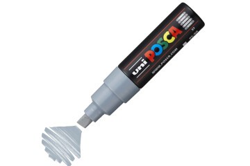 Uni-Ball Markör Boyama Posca Su Bazlı Poster 8.0 MM Gri PC-8K