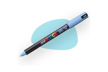 Uni-Ball Posca 0.7 Su Bazlı Boyama Markörü Buz Mavisi N
