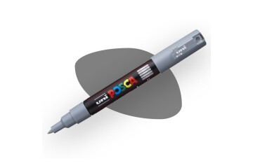 Uni-Ball Posca 0.7 Su Bazlı Boyama Markörü Gri N Pc-1M