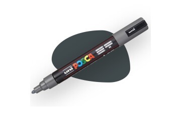 Uni-Ball Posca 1.8-2.5 Su Bazlı Poster Markörü Derin Gri N