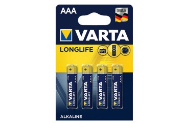 Varta Alkalin İnce Kalem Pil (AAA) Long Life Extra 4 LÜ