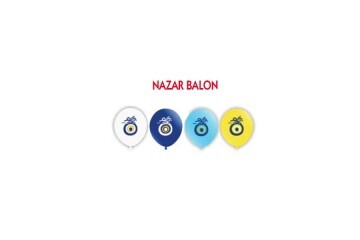 Vatan Balon Nazar Boncuğu Baskılı Koyu Mavi 100 LÜ VT912