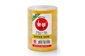 Vege Selefon Bant Office Tape 12x33 ( 6 Lı Paket)