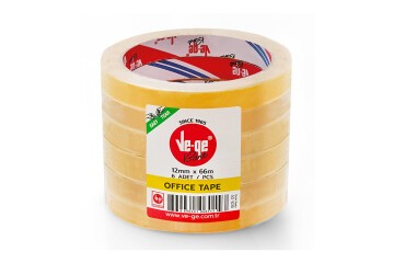Vege Selefon Bant Office Tape 12x66 ( 6 Lı Paket)