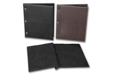 2K Menü Kabı Suni Deri Vidalı 18x23 Kahverengi 4044K