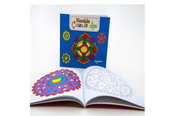 4E Boyama Kitabı Çocuklar İçin Mandala Mavi Karatay