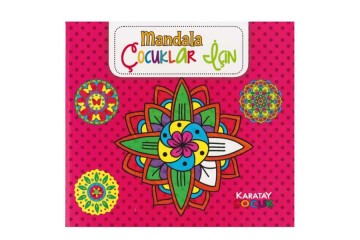 4E Boyama Kitabı Çocuklar İçin Mandala Pembe Karatay