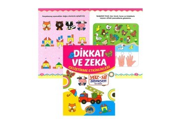 4E Defter Yaz-Sil Dikkat Ve Zeka Geliştirme Etkinlikleri Karatay Yayınevi