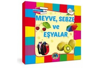 4E Kitap Meyve Sebze Ve Eşyalar Büyük Boy Karton Kapak Karatay Yayınevi