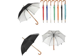 Ahşap Saplı Fiber Glass Kırılmaz Şemsiye