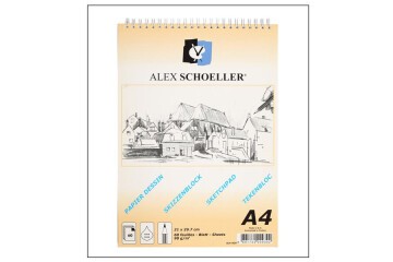 Alex Schoeller Eskiz Blok Spiralli Dikey 60 YP 90 GR A4 ALX-820