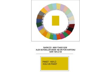 Alex Schoeller Fon Kartonu 160 GR 25x35 53 Sarı