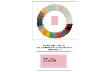 Alex Schoeller Fon Kartonu 160 GR 35x50 10 Pembe