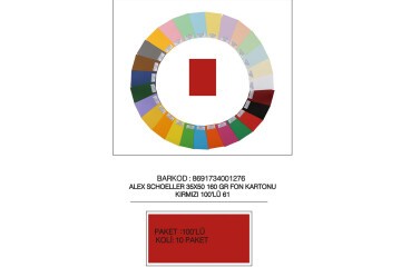 Alex Schoeller Fon Kartonu 160 GR 35x50 61 Kırmızı
